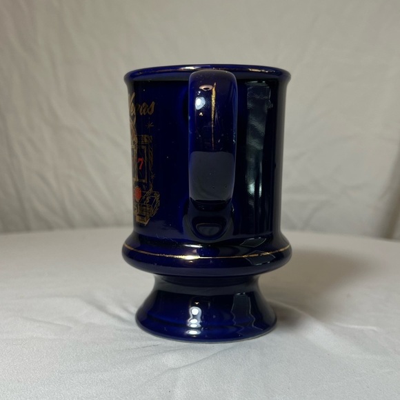 Vintage Las Vegas Mug/Cup - Blue with Gold Accents - Picture 3 of 4